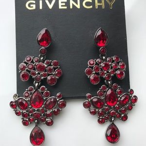 Givenchy red chandelier earrings
